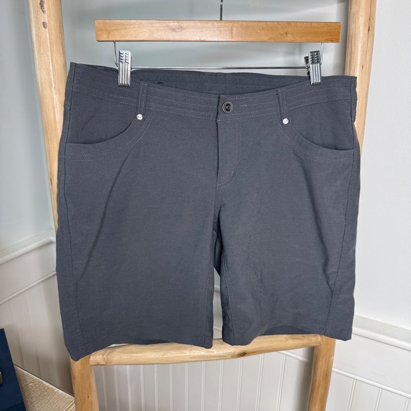 Kuhl Pants - KUHL Women Charcoal Gray Hiking Shorts Size 10 Technical Outdoor Trail Gorpcore